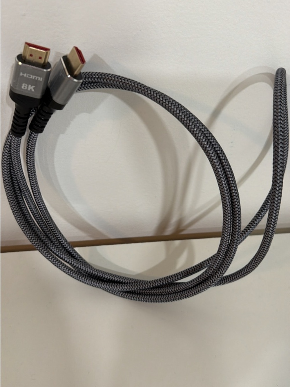8K HDMI Braided Cable in Gray